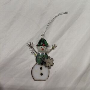Target Festive Snowman Ornament with Green and Red Accents